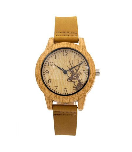 Montre Femme Couleur Camel Bois CHTIME