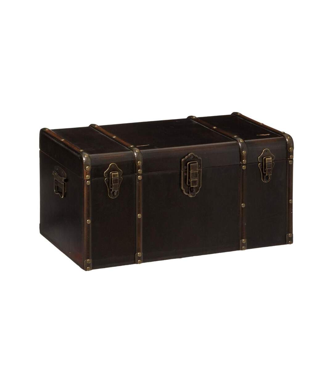 Lot de 3 Malles de Rangement British 80cm Marron-4