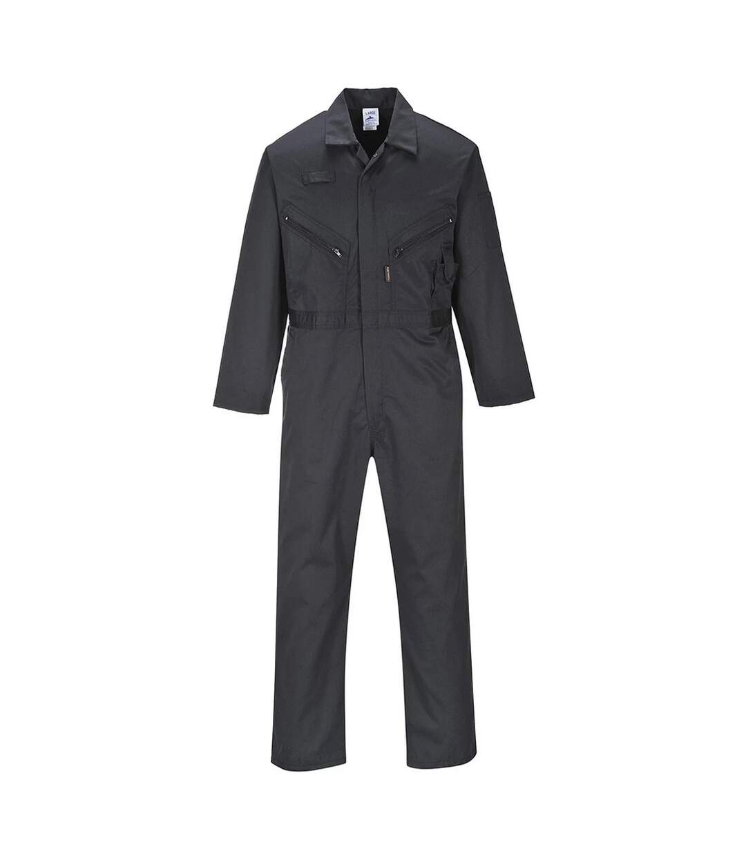Mens Liverpool Zipped Overalls Black Portwest-1