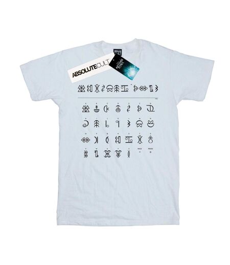 Disney - T-shirt ARTEMIS FOWL GNOMMISH ALPHABET - Femme (Blanc) - UTBI10634