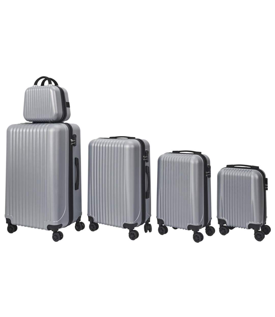 Lot de 4 Valises & Vanity Tokyo 100L Gris-1