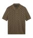 Mens Geometric Polo Shirt Khaki Ted Baker-2