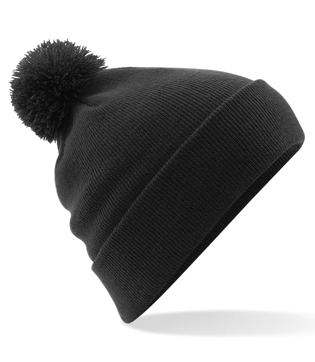Beechfield Unisex Original Pom Pom Winter Beanie Hat (Black) - UTRW3666-1