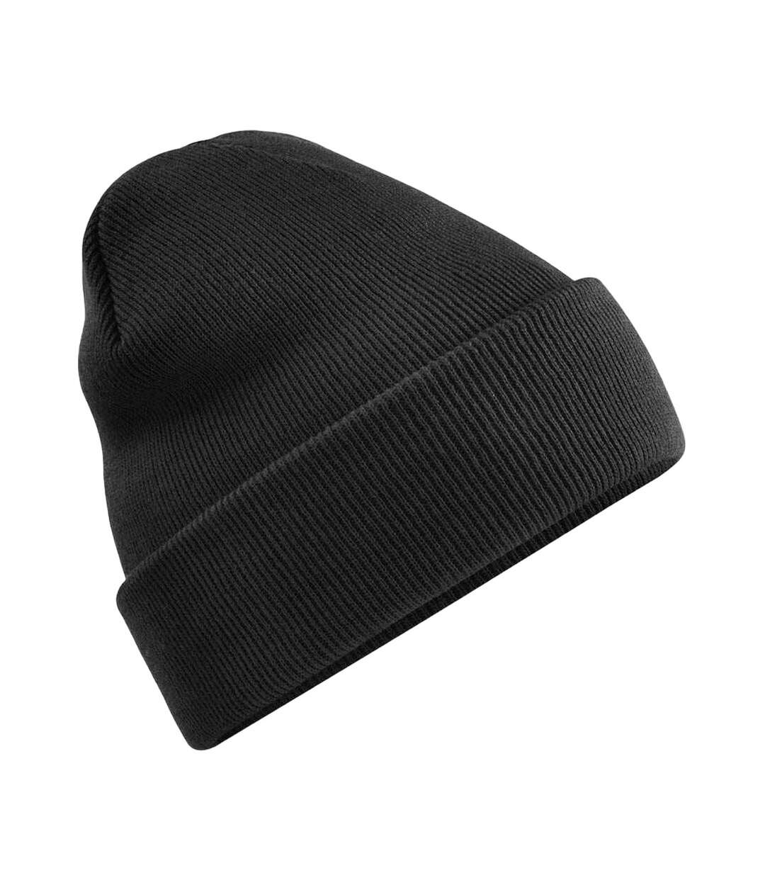 Bonnet À Revers Mixte Noir Beechfield-1