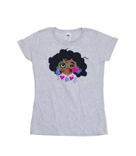 Disney Femmes/Les femmes Encanto Mirabel Kiss - T-shirt en coton (Gris sportif) - UTBI19594