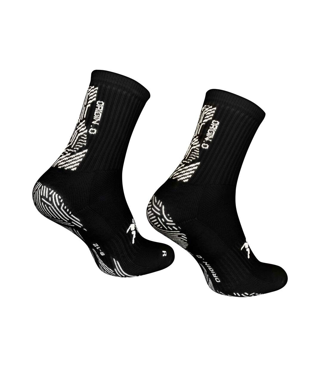 Unisex adult origin.0 gripped anti-slip sports socks black/white Precision