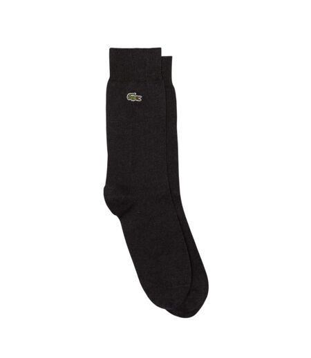 Unisex Adult Marl Cotton Long Length Socks Black Lacoste