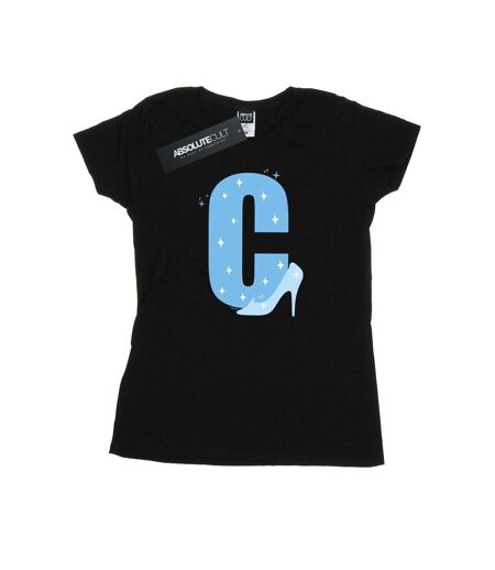 Disney Femme/Les femmes Alphabet C Is For Cinderella - T-shirt en coton (Noir) - UTBI36955