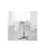 Nappe Ronde Imprimée Shantung 180cm Blanc-1