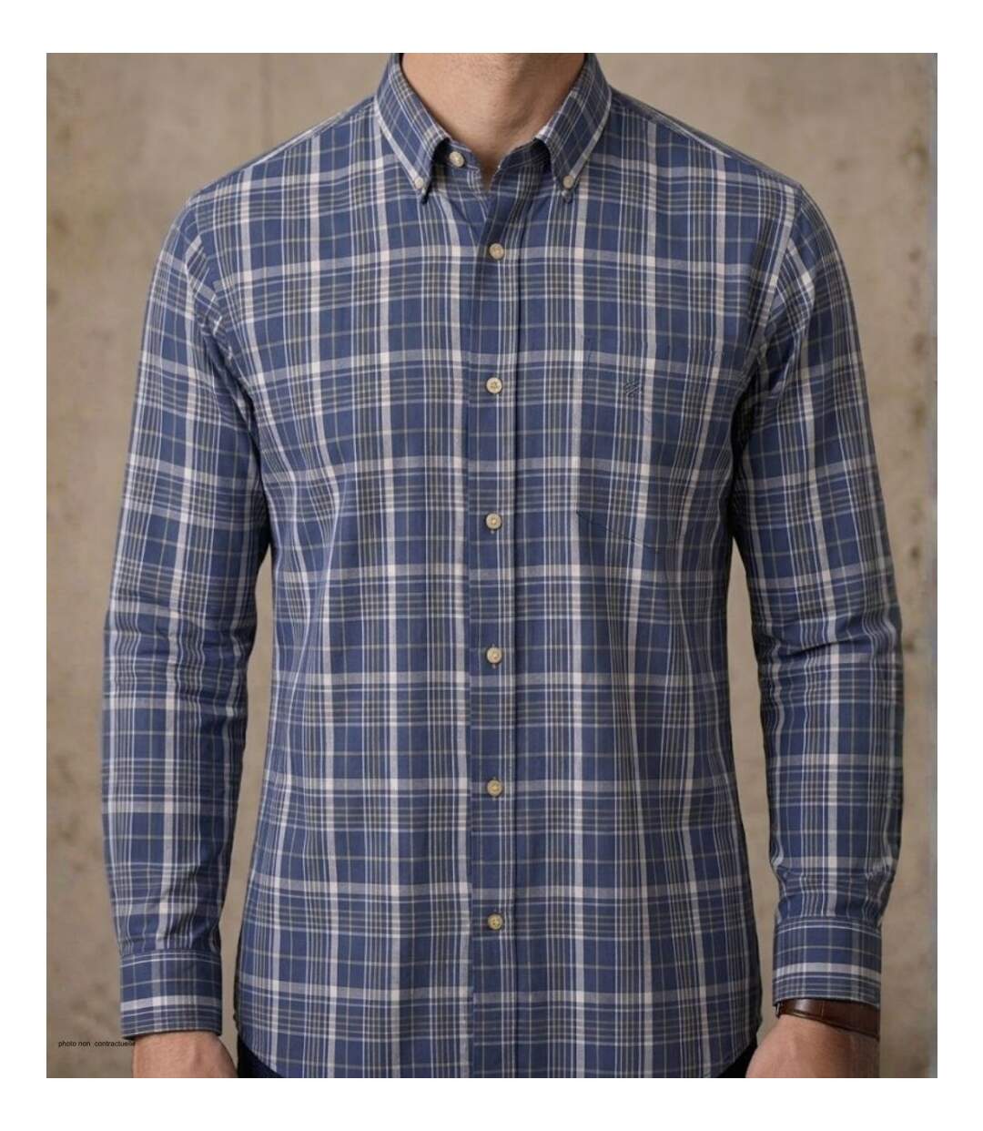 SEDETEX M031 - Chemise à carreaux manches longues pour homme avec coupe confort et repassage facile-1