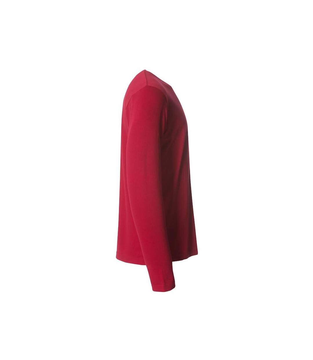 Mens Basic Long-sleeved T-shirt Red Clique-4