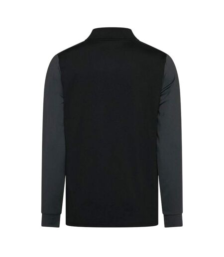 Mens Saracens Fleece Track Top Caviar Ebony Castore