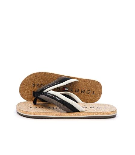 Tongs taupe homme tommy hilfiger hilfiger cork beach
