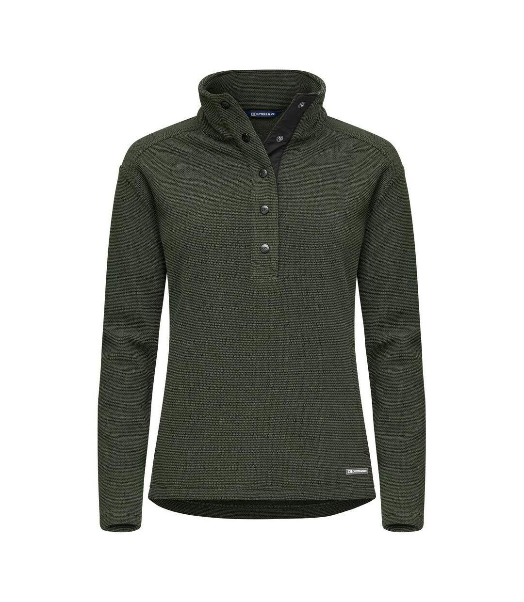 Womens/ladies hunts point fleece jacket ivy green Cutter & Buck-1