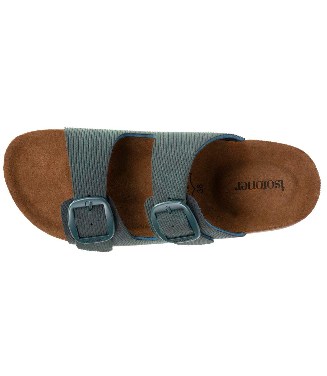 Isotoner Sandales femme à doubles brides ultra confortables, semelle intérieure cuir-2