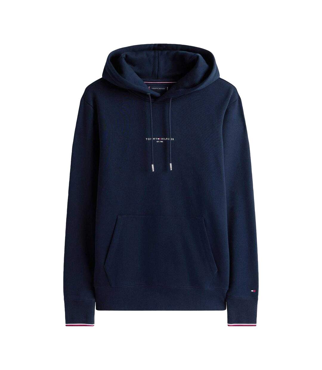 Sweat À Capuche Motif/style Rayure Contrastée Sur Bord Homme Rose Foncé Violet Tommy Hilfiger-2