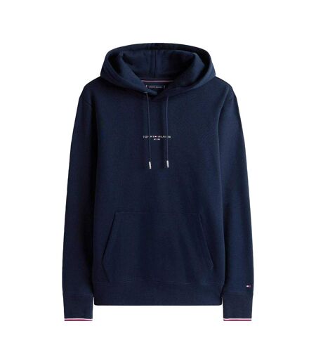 Sweat À Capuche Motif/style Rayure Contrastée Sur Bord Homme Rose Foncé Violet Tommy Hilfiger