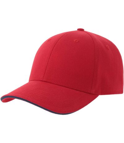 Unisex adult liberty sandwich 6 panel sustainable cap red/navy Atlantis