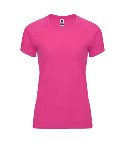 T-shirt bahrain femme rose fluo Roly Roly