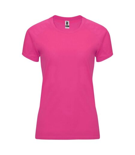 T-shirt bahrain femme rose fluo Roly