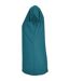 Womens/ladies Wide Neck T-shirt Teal Build Your Brand-3