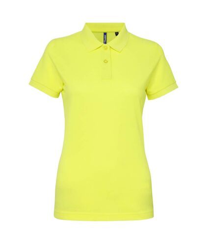 Asquith & Fox Womens/Ladies Short Sleeve Performance Blend Polo Shirt (Neon Yellow)