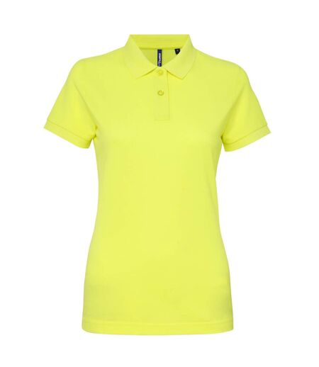 Asquith & Fox Womens/Ladies Short Sleeve Performance Blend Polo Shirt (Neon Yellow)
