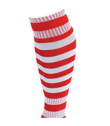Unisex adult pro hooped football socks red/white Precision