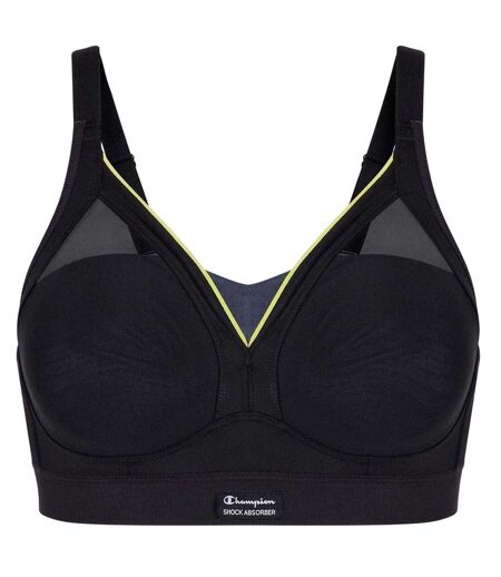 Womens/ladies Medium Support Sports Bra Black Champion