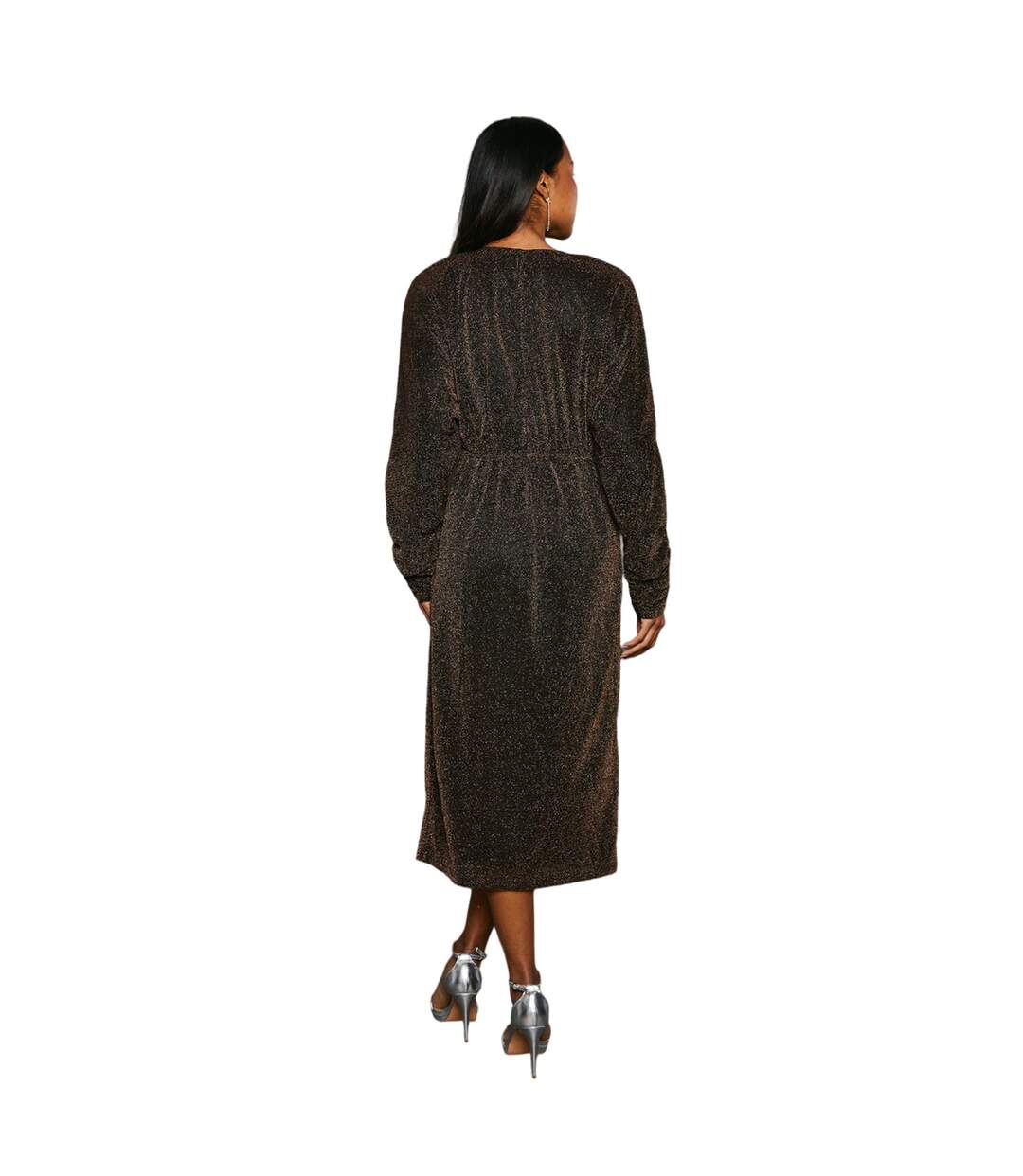 Robe Mi-longue Femme Jaune Or Principles-3