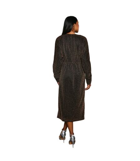 Robe Mi-longue Femme Jaune Or Principles