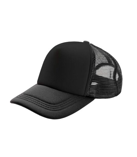 Detroit Mesh Trucker Cap Black Black Result Headwear