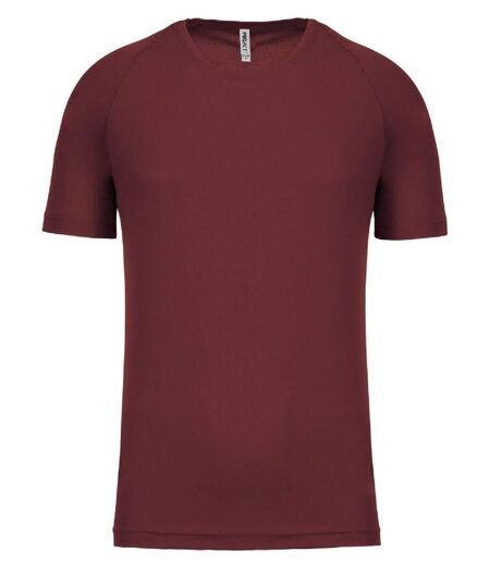 T-shirt sport - Running - Homme - PA438 - rouge vin
