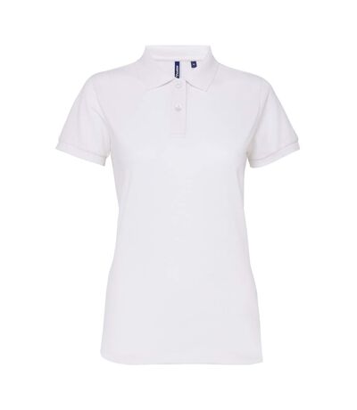 Polo manches courtes femme blanc Asquith & Fox