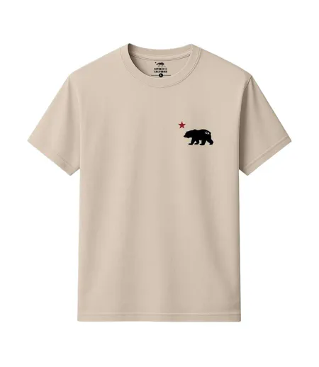 T-shirt Cali Homme Blanc Cassé Republic Of California