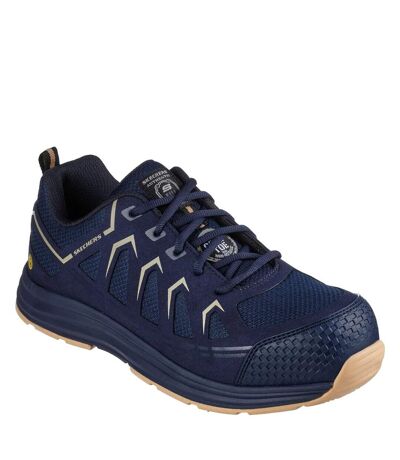 Mens malad ii safety trainers navy/tan Skechers