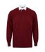 Front Row -  Polo de rugby a manches longues - Homme (Bordeaux/Blanc) - UTPC2106