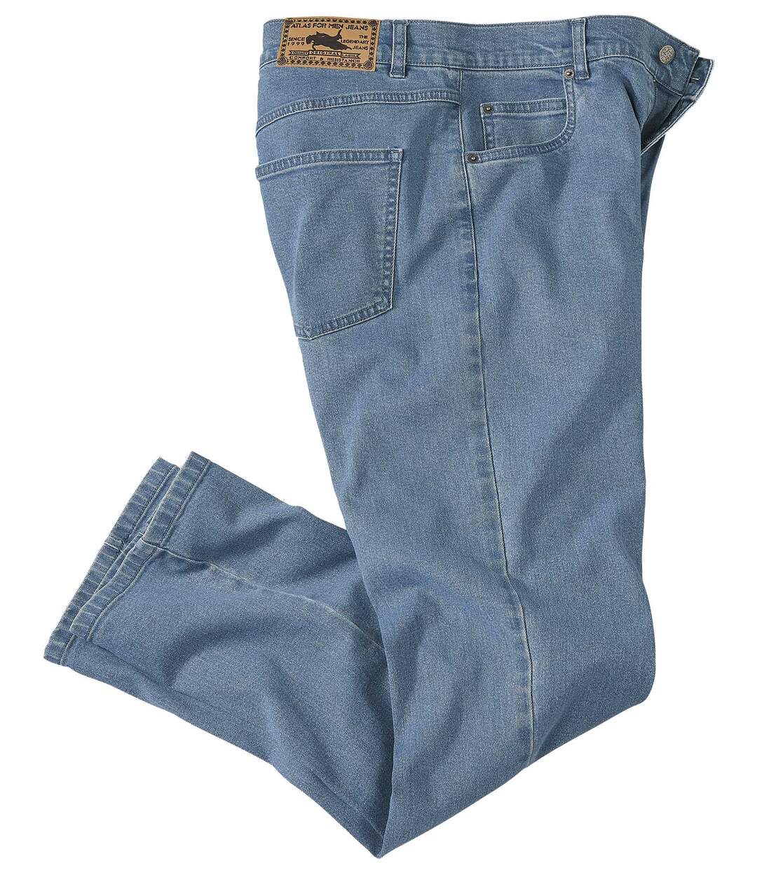 Niebieskie jeansy regular ze stretchem Atlas For Men