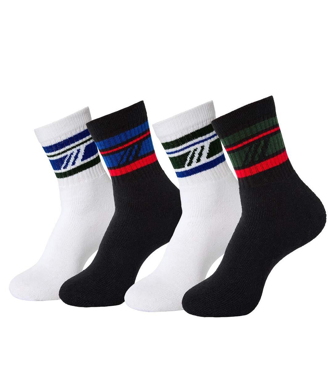 Lot de 4 Paires de Chaussettes Mi-hautes Sport-1