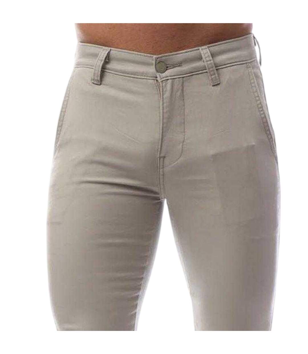 Mens Plain Slim Chinos Light Grey Levis-2