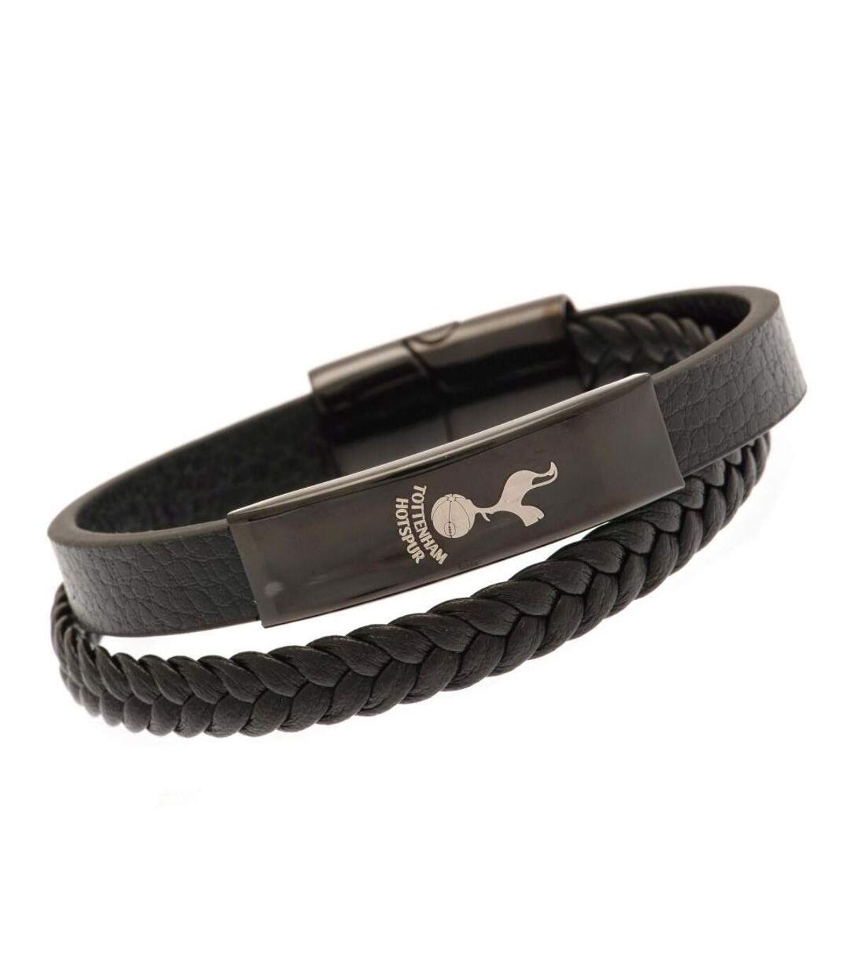 Tottenham Hotspur FC Bracelet en cuir (Noir) (Taille unique) - UTTA8226