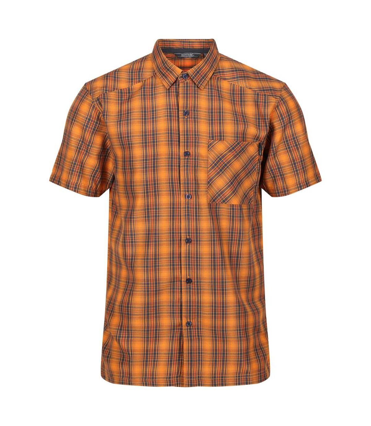 Regatta Mens Kalambo VI Checked Shirt (Flame Orange) - UTRG7281