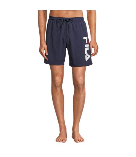 Short De Bain Motif/style Logo Homme Bleu Marine Fila