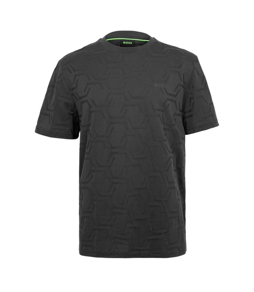T-shirt Hexaquilt Homme Bleu Foncé Boss-1