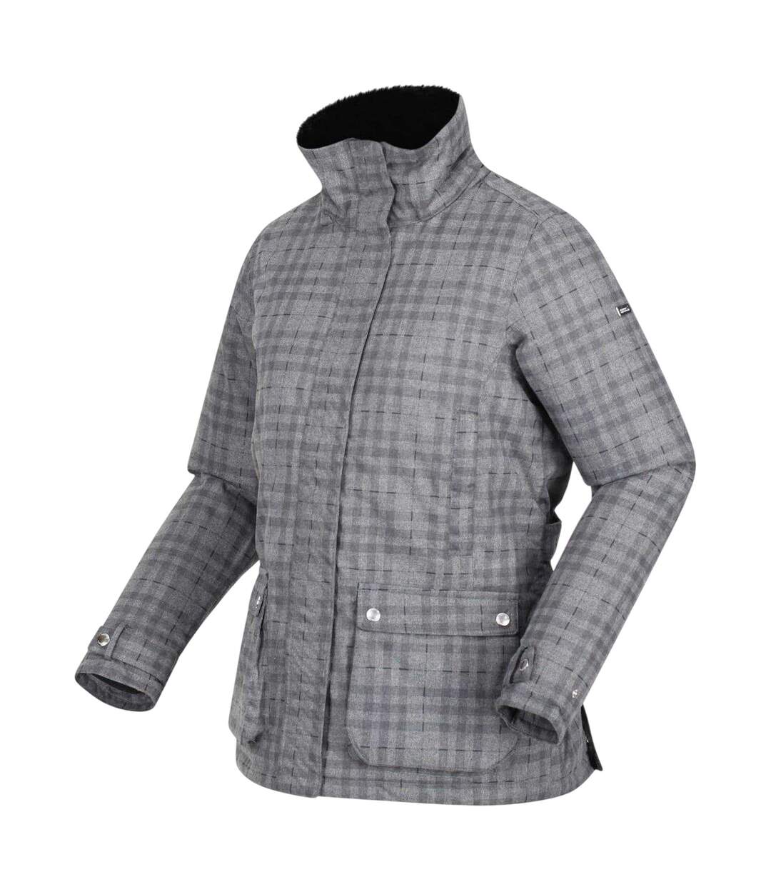 Veste Imperméable Motif/style Motif Écossais Leighton Femme Gris Bleu Foncé Motif Écossais Regatta-3