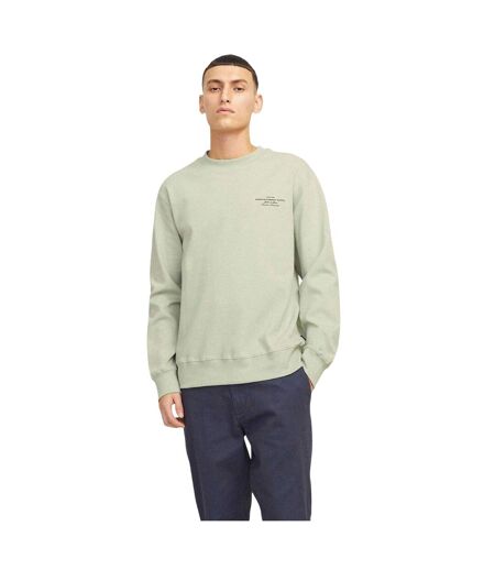 Sweat Motif/style Logo Homme Gris Turquoise Jack And Jones