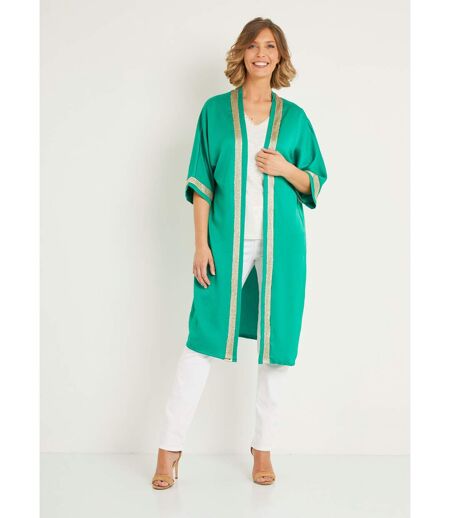Veste longue fluide détails chic