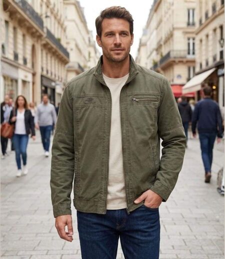 WINCHESTER BRYAN1 — Blouson zippé gris : confort respirant en pur coton