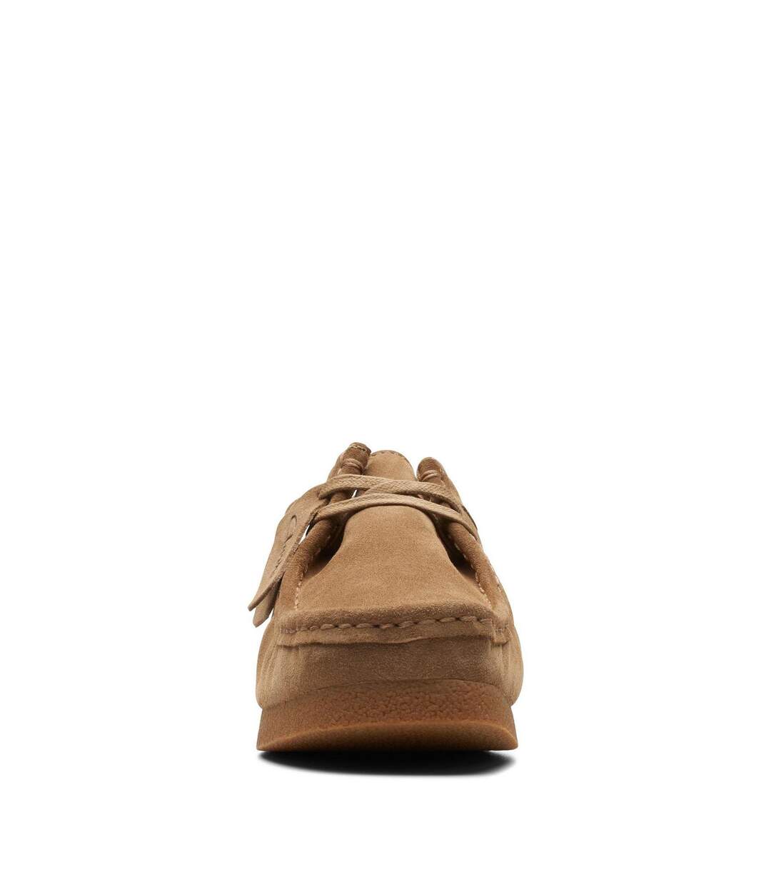 Mens Wallabee Suede Formal Shoes Dark Sand Clarks-3