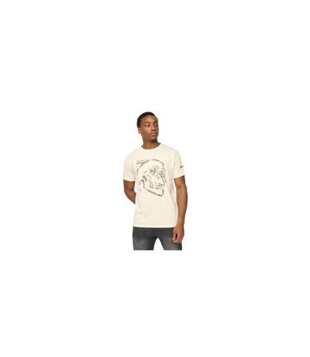 T-shirt Skullmatic Homme Blanc Cassé Duck And Cover